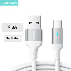 Joyroom Fast USB-A till USB-C Kabel 3 m Vit