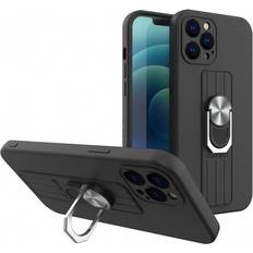 Wozinsky Hurtel Ring Case silikoneetui med fingergreb og stativ til Samsung Galaxy A33 5G sort