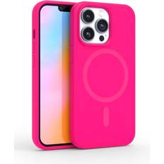 Caso FELONY CASE Stylish Neon Pink Phone Cover for iPhone 13 Pro Max, Compatible with MagSafe 360° Shockproof Protective Cases Designed for Apple iPhone 13 Pro Max