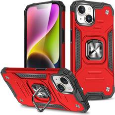 Wozinsky Handyhülle für iphone 15 schutzhülle hülle ring case cover etui Rot