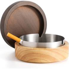 Ashtrays Mascot Cigarettes Ash Tray with Wooden Lid
