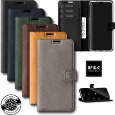 Surazo prestige rfid nubukleder schutzhülle etui case für samsung a52 & a53 Schwarz