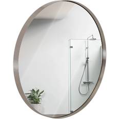 Interior Details Hamilton Hills 30 Large Silver Round Wall Mirror