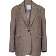 Gaby twill blazer Neo Noir Gaby Twill Blazer - Sand Melange