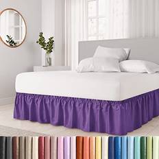 Purple Valance Sheets CGK Unlimited Ruffled Full Bed Skirt Valance Sheet Purple