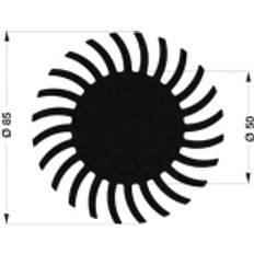 Computer Cooling Fischer Elektronik SK 572 10 ME LED Kühlkörper 85 mm x 10 mm