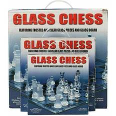 Kidzbuzz Large GLASS BOARD TRADITIONAL CHESS SET GAME