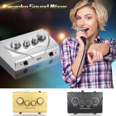 Tomtop Jms Karaoke Sound Mixer Dual Mic Inputs With Cable BT Sound B-1
