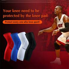 Knee Pads Eranpo Black, XL 1 Pair Basketball Knee Pads Kneepad Honeycomb Knee Leg Compression Sleeve Support Guard