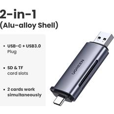 Ugreen Ugreen kortleser type c til usb sd mikro sd tf kortleser til ipad bærbar tilbehør minnekortadapter usb-c kortleser