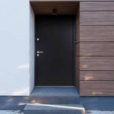 Aluminium External Door vidaXL D'entrée Anthracite 100x200 cm Aluminium Porte Extérieure (100x200cm)