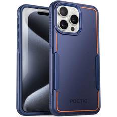 Poetic Neon Series iPhone 15 Pro Max Case, Dual Layer Heavy Duty Rugged Light Weight Slim Shockproof Drop Phone Case 2023 New Cover for iPhone 15 Pro Max 6.7 Inch Navy Blue