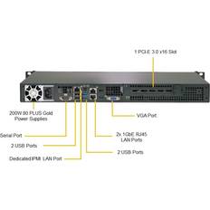 SuperMicro SYS-5019C-L 1U Rackmount Server Barebone