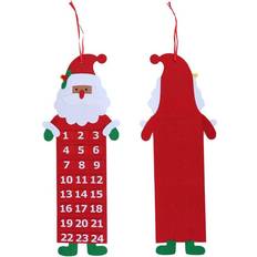 Advent Calendars MDSRJONE Santa Christmas Advent Calendar with Pockets Felt Kids Wall Hanging Countdown Xmas