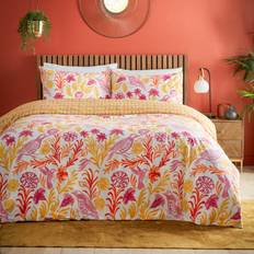 Orange Duvet Covers Furn Alentejo Cotton Blend 144 Duvet Cover Pink, Orange, Multicolour, Yellow, White