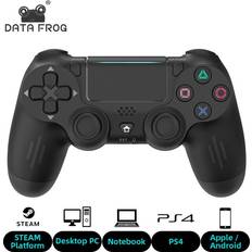 Data Frog DATA FROG Wireless Bluetooth Controller for PS4 Controller Remote Gamepad Compatible with PS4/Slim/Pro Dual Vibration Game Joystick for PC