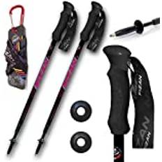 Pink Trekking Poles Fizan Compact Feather Nordic Walking Poles