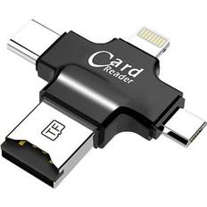 ChaoChuang 4 in 1 Card Reader Type C Micro USB Adapter TF Micro SD Card Reader for Android ipad/iphone 7plus 6s5s MacBook