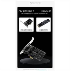 Controller Cards Tlily M.2 NGFF SATA to SATA3 JM582 Master Chip