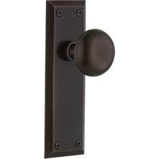 Brass Door Levers Nostalgic Warehouse New York Door Knob With Plate 1pcs
