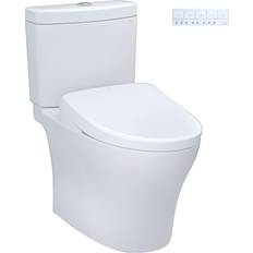 Toilets Toto MW4464736CEMGN#01 Aquia IV 0.9 1.28 GPF Dual Flush Piece Elongated Toilet White