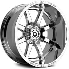 18" - Chrome Car Rims Off Road 762C Pivot 18x9 6x5.5" +18mm Chrome Wheel Rim