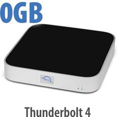 External Enclosures OWC OWC miniStack STX Stackable Storage Enclosure with Thunderbolt Hub Xpansion Silver