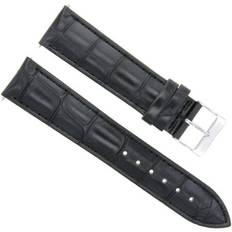 Leather - Men Watch Straps Ewatchparts 22MM LEATHER BAND FOR RAYMOND WEIL TANGO 4881 CHRONOGRAPH BLACK