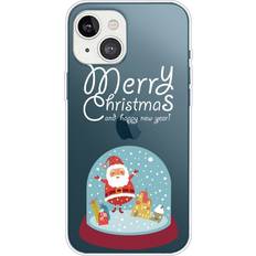 MAULUND iPhone 13 Skal Plast Jul-tema Snöglob Transparent
