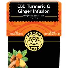 Buddha Teas Turmeric Ginger Infusion with Hemp Extract Bleach