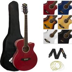 Röda Akustiska gitarrer Tiger Full Size Electric Acoustic Guitar Packet
