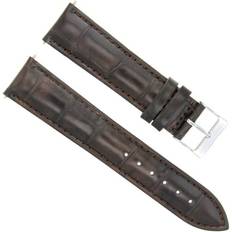 Leather - Men Watch Straps Ewatchparts 22MM LEATHER BAND FOR 45MM OMEGA SEAMASTER PLANET OCEAN DARK BROWN