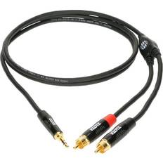 Kablar Klotz 1x3.5mm Ma ST 2xRCA Goldplated 3m