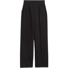 Yksivärinen Housut H&M High Waisted Tailored Trousers - Black