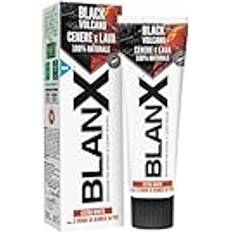 Blanx Svart vulkanisk tandkräm Whitening Tandkräm vulkanaska, vegansk vänlig antibakteriell
