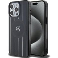Mercedes-Benz doppel lagen gekreuzt line schutzhülle magsafe für iphone 15promax Schwarz