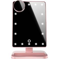Cosmetics HOD Health Pink, 1 Makeup Mirror With 20 Led Light Bluetooth Music Speaker 10X Magnifying Mirror Lights