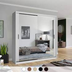 Sliding Wardrobes 4u LTD White, 90cm Large Wardrobe