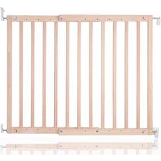 Natural Wood Top of Stairs Baby Gate