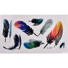 HKHBJS 2pcs 3D Feather Water Water Temporary Tattoo Stickers