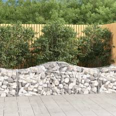 Argent Paniers gabion vidaXL Panier De Gabions Arqué 200x50x60/80 cm