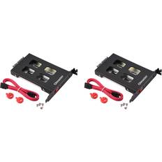 Tlily 2X Pci Mobile Rack Enclosure Drive Case Box for 2.5 Inch Sata Hdd Adapter