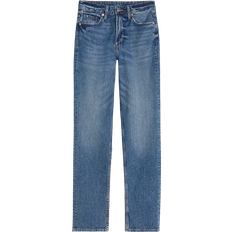 H&M Slim Straight High Jeans - Denim Blue