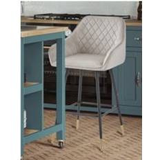 Yellow Seating Stools Baumhaus GUN METAL Bar Mink Seating Stool