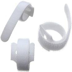 Velcro 10 Brand Cable Ties One Wrap Double Sided Straps White