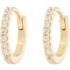 Bon Dep Smykker Bon Dep Emilia Small Hoops - Gold/Transparent