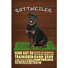 Rouge Décorations Murales Vianmo Blechschild 12x18 cm Rottweiler Hund Ungern Allein Décoration Murale