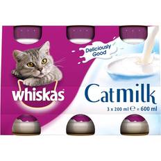 Whiskas Cat Milk 15 bottles, Complementary Cat Food for Kittens Over