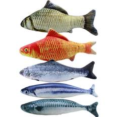 Tlily 5PCS Catnip Fish for Cat 20Cm Cat Cat Fish Pillow Cat Catnip