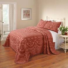 Orange Bedspreads BrylaneHome Georgia Chenille Bedspread Orange